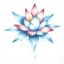 darker colors such as red,violet and maroon to resemble deep space, keep the lotus flower.exploding star at center  tattoo design idea