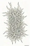 torn skin with name tattoo design idea