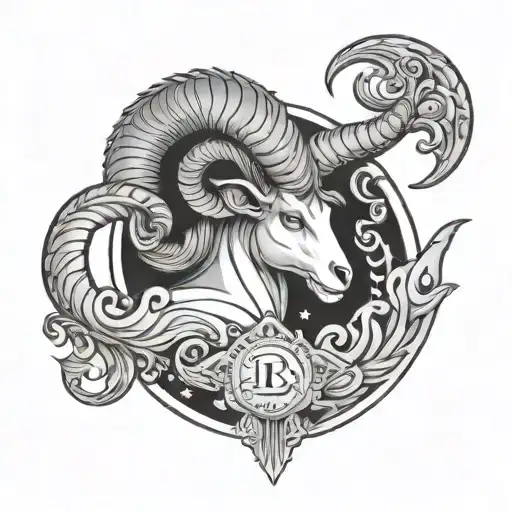 Elijah, aries zodiac sign tattoo design idea