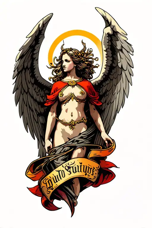 arcan angel tattoo design idea