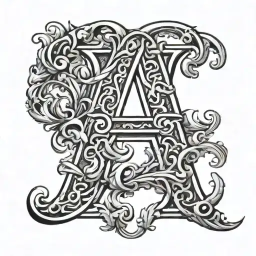 The letter A that presents the first letter of my father's Name, we are 7 children that our names starts with V, and our tattoo design idea