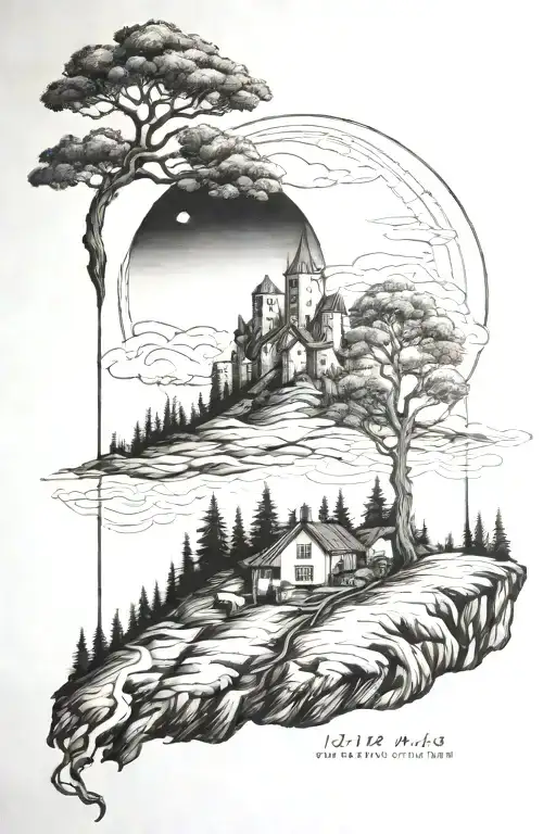  I lift up my eyes to the hills.From where does my help come? My help comes from the Lord,who made heaven and earth. htt tattoo design idea