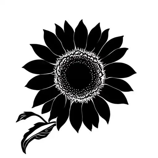 sunflower tattoo design idea