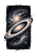 andromeda galaxy tattoo design idea