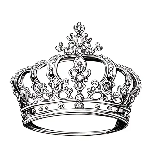 tiara crown tattoo design idea