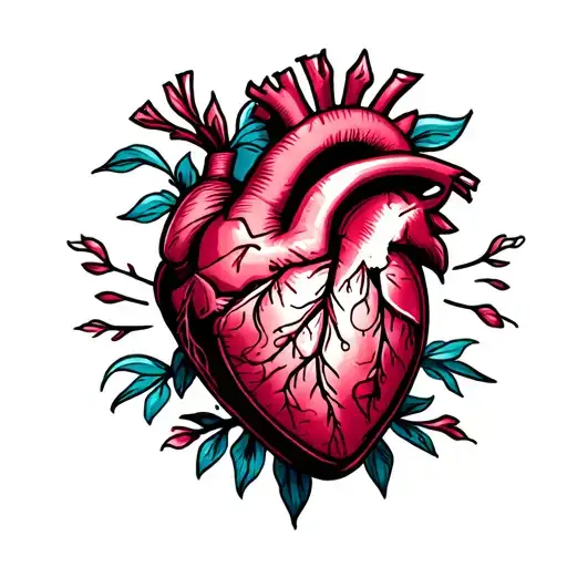 Heart with Ricky & Megan tattoo design idea