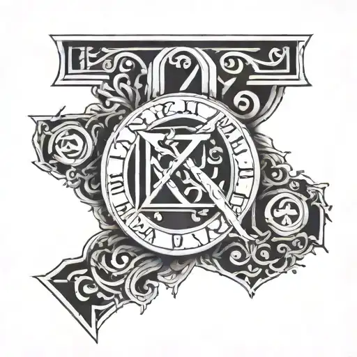 roman numerals I V MMXXIII with noah written inside tattoo design idea
