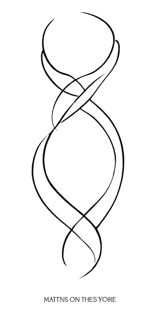 Symbol mother two sons tattoo design idea