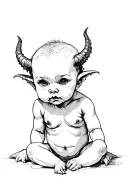 Baby Demon tattoo design idea