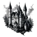 Gothic Castle tattoo design idea