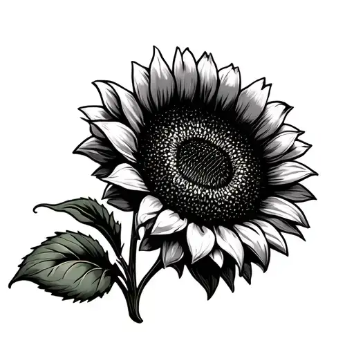 sunflower tattoo design idea