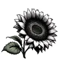 sunflower tattoo design idea