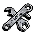 wrench with birthday date 1/28/56 tattoo design idea