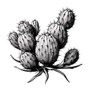 prickly pear cactus tattoo design idea