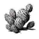 prickly pear cactus tattoo design idea
