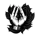 Hands Yoni Mudra tattoo design idea
