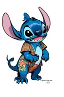 disney stitch tattoo design idea