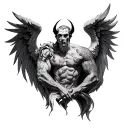lucifer fallen angel tattoo design idea