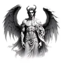 lucifer fallen angel tattoo design idea