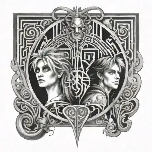 ambiance of the movie "Labyrinth" tattoo design idea