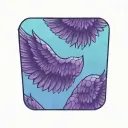 wings with knife  tattoo design idea