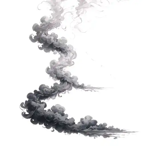 Coverup Clouds and Smoke tattoo design idea