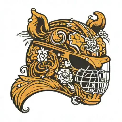 beaver Roller derby helmet tattoo design idea