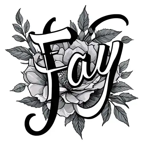 the name  Fay  tattoo design idea