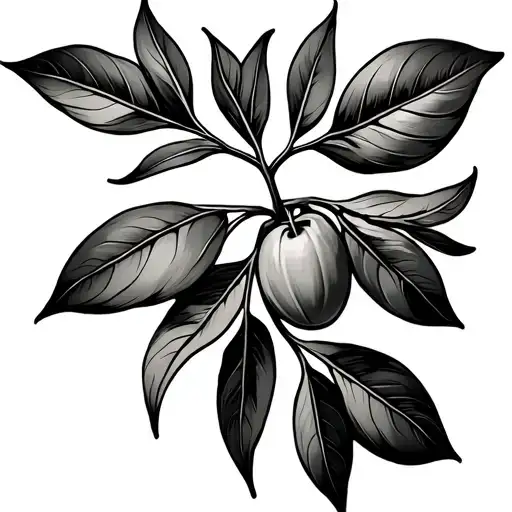 Olive branch tattoo that starts from the lower abdomen and reaches the navel and then bends to the side  tattoo design idea