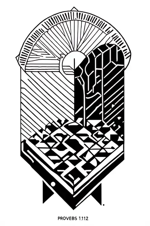 bible verse proverbs 11:12 tattoo design idea