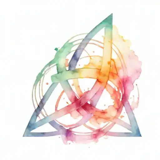 Holy Catholic trinity knot tattoo design idea