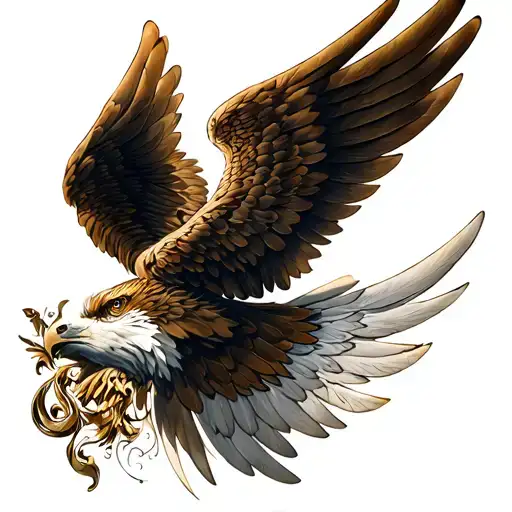 Wing Russia tattoo design idea