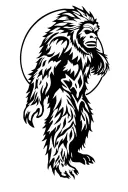 Sasquatch tattoo design idea