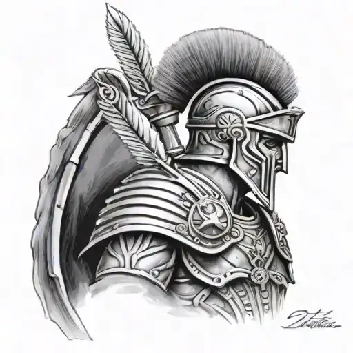 Roman Centurion tattoo design idea