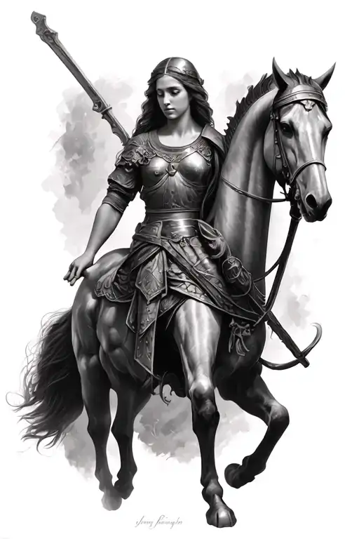 Joan of Arc tattoo design idea