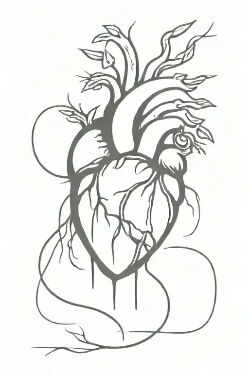 heart and pain from betrayal tattoo design idea