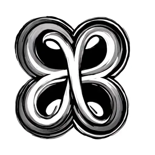 Sign of infinity with the letter n in the middle then add the letters f a s z n o f in the circles of infinity tattoo design idea