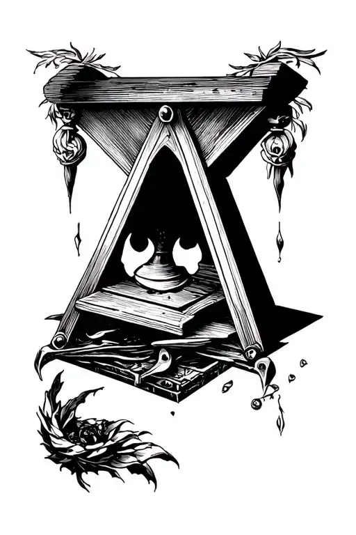 guillotine tattoo design idea
