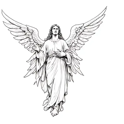 archangel Gabriel tattoo design idea