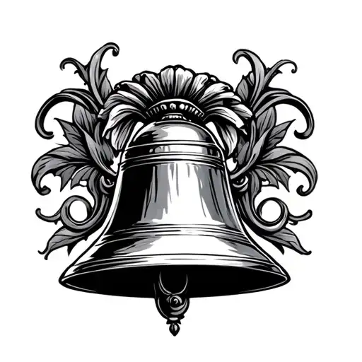 Bell with yeat in in tattoo design idea