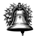 Bell with yeat in in tattoo design idea