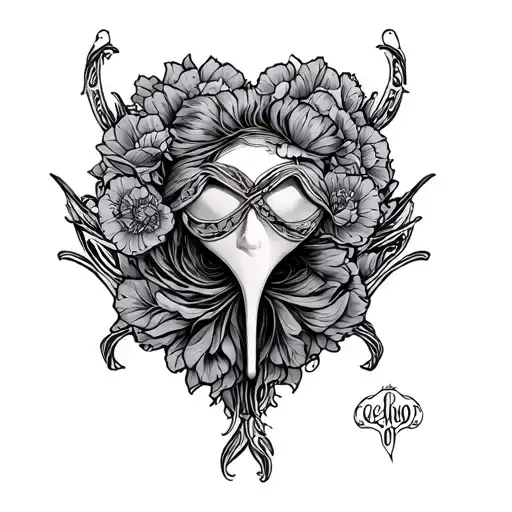Labia tattoo design idea