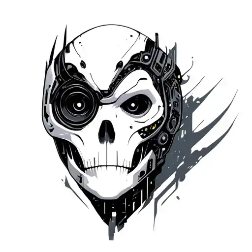 Cybernetic tattoo design idea