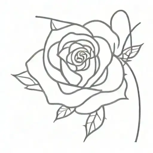 I love you in Farsi with a rose intertwined tattoo design idea