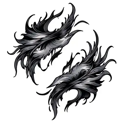 Twin Flames tattoo design idea