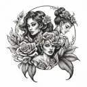Helen and Jade tattoo design idea