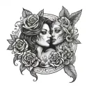 Helen and Jade tattoo design idea
