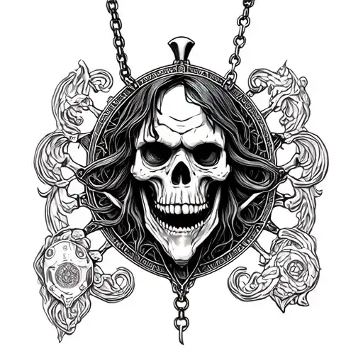davy jones locket tattoo design idea