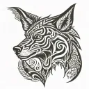 philip name  in a wolf head tattoo design idea