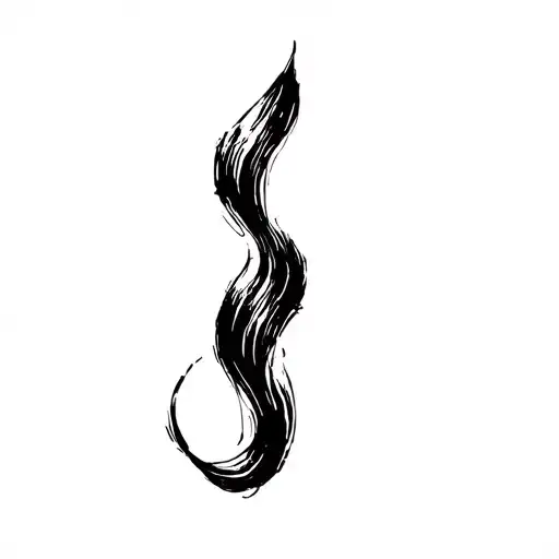 Brush stroke lines tattoo design idea